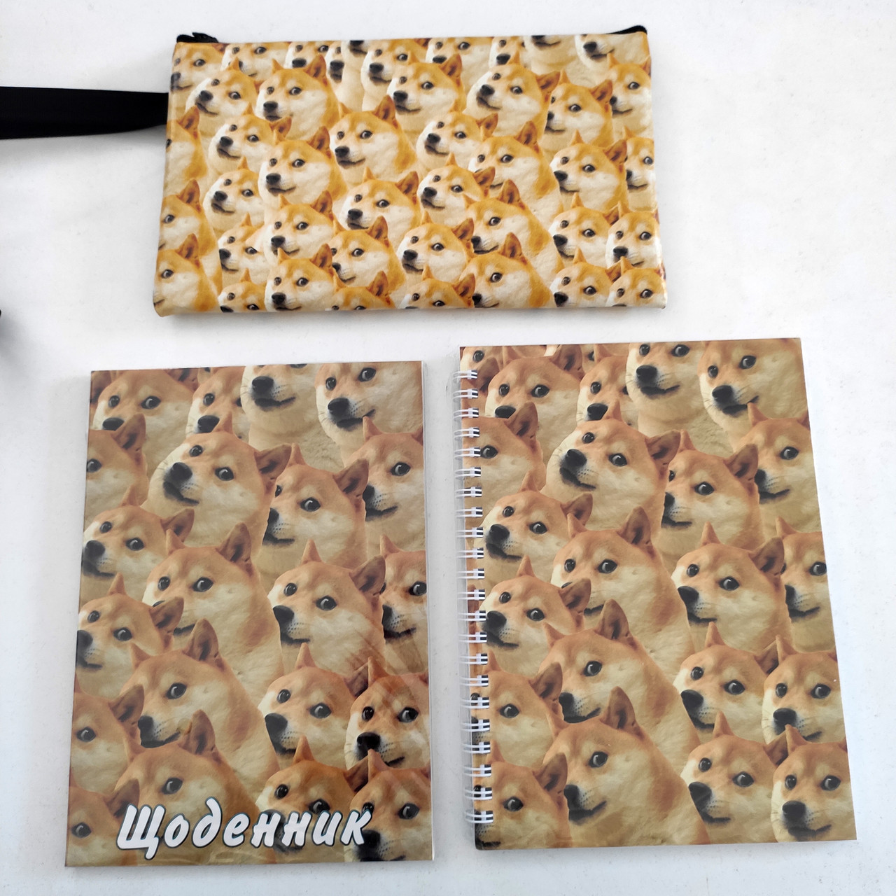 Набір "Мемний песик": щоденник, пенал, скетчбук, фото 1