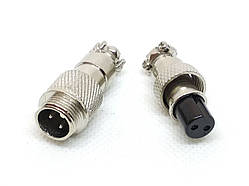 Роз'єм GX12-2 (M12-2, RS765) кабель-кабель