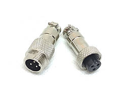 Роз'єм GX12-3 (M12-3, RS765) кабель-кабель