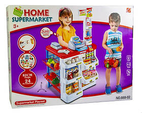 Дитячий ігровий Магазин 668-02 Супермаркет 24 предмети, каса, кошик, сканер,звук, світло