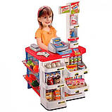 Дитячий ігровий Магазин 668-02 Супермаркет 24 предмети, каса, кошик, сканер,звук, світло, фото 3