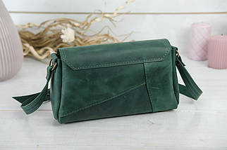 Жіноча шкіряна сумка Френкі, натуральна Вінтажна шкіра, колір Зелений, фото 2