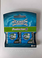 Кассеты для бритья мужские Schick Wilkinson Protector 3 8 шт. ( лезвия Шик Протектор 3 Оригинал Германия)