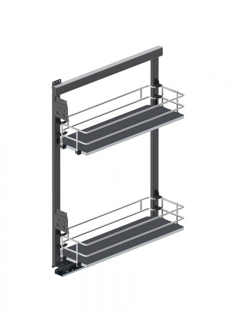 Карго Rejs Maxima SILVA на 2 полиці 150 мм хром/графіт ліве