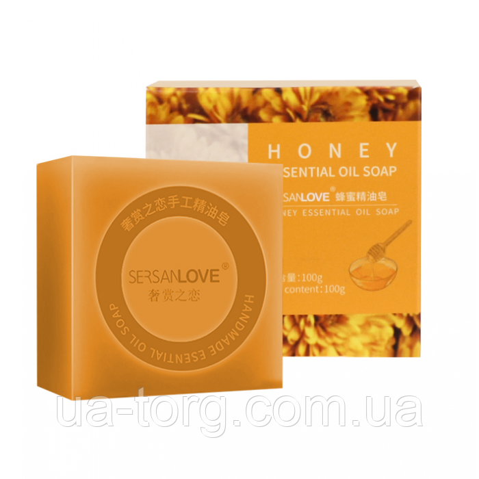 Мыло ручной работы SERSANLOVE Honey Essential Oil Soap с эфирным маслом меда 100 гр - фото 1 - id-p1461976091