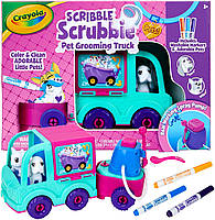 Набор для творчества Груминг авто Washimals с фломастерами Рисуй и смывай, Crayola Scribble Scrubbie