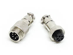 Роз'єм GX12-5 (M12-5, RS765) кабель-кабель