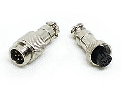 Роз'єм GX12-6 (M12-6, RS765) кабель-кабель