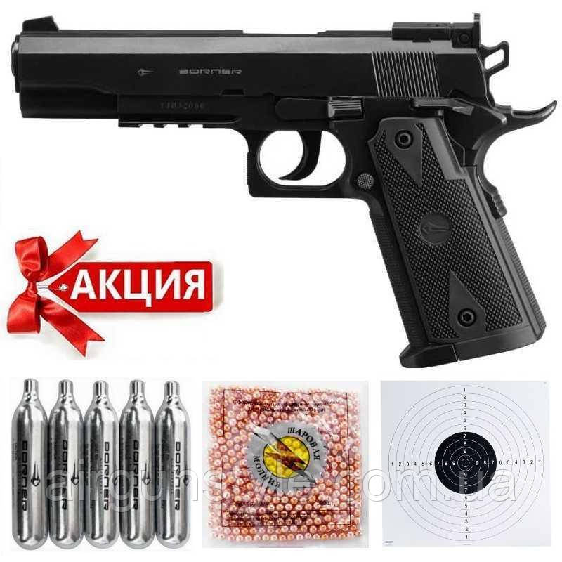 Пістолет пневматичний Borner Power Win 304 (Colt 1911)