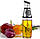 Пляшка для олії з дозатором, press and measure oil dispenser, червоний,  пляшка для олії та оцту, фото 5