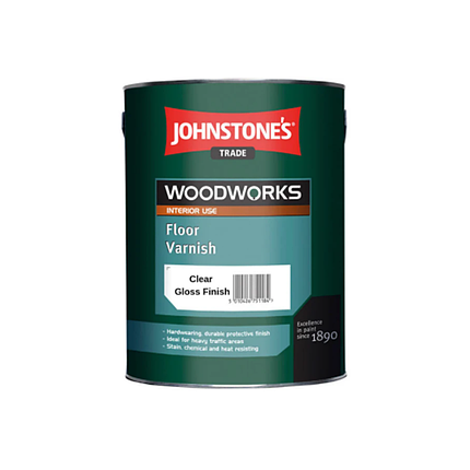 Лак для дерев'яних підлог Johnstone`s Floor Varnish Gloss глянсовий 2.5л, фото 1