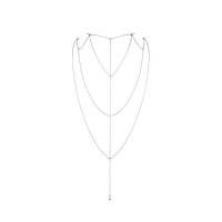 Цепочка для спины серебристая Bijoux Indiscrets Magnifique Back and Cleavage Chain - Silver, украшение для