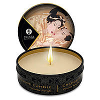 Массажная свеча с афродизиаками Shunga Mini Massage Candle - Vanilla Fetish (30 мл) + подарок