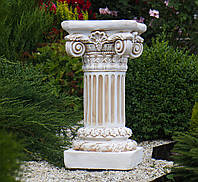 Садовая колонна круглая малая кремовая 66х35х35 см