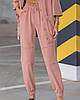 Костюм жіночий сорочка вільна і штани джоггери з двонитки, фото 4