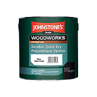 Акриловый лак Johnstone`s Durable Quick Dry Polyurethane Varnish Clear Satin полуматовый 2.5л