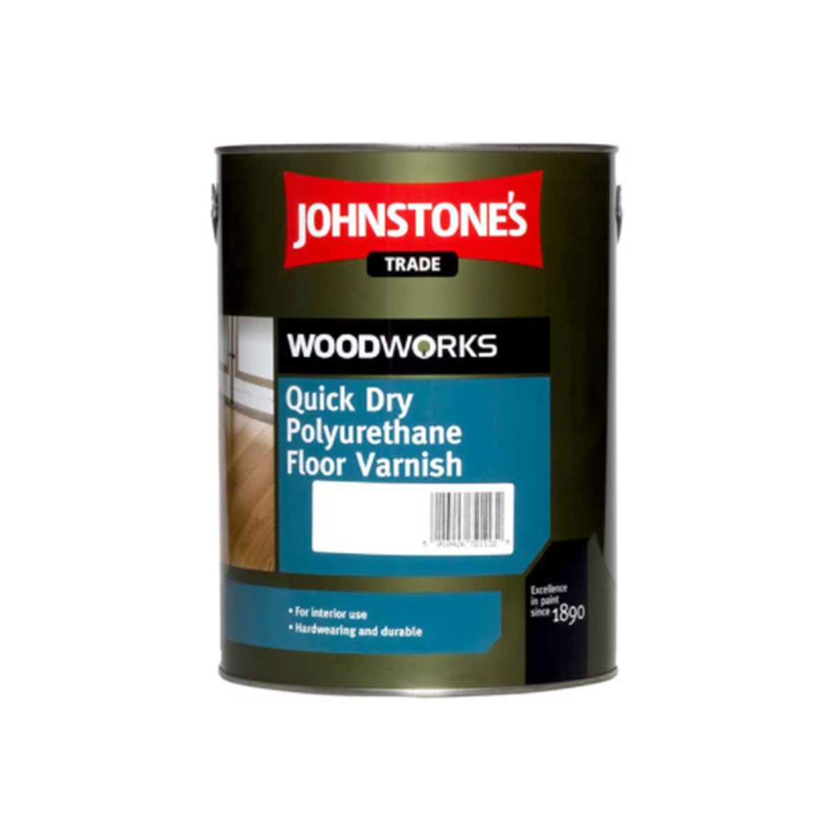 Полиуретановый лак для паркета Johnstone`s Quick Dry Polyurethane Floor Varnish Clear Satin полуматовый 5л - фото 1 - id-p595652004