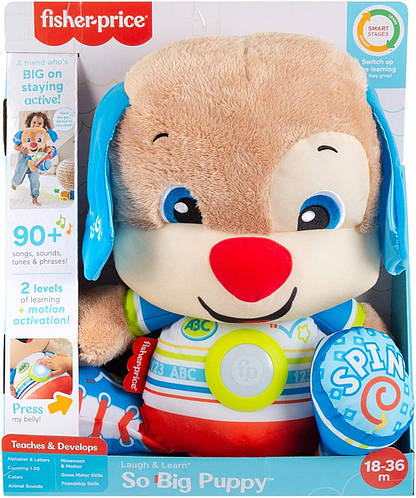 Большой плюшевый щенок Фишер-Прайс Fisher-Price Laugh and Learn So Big ...