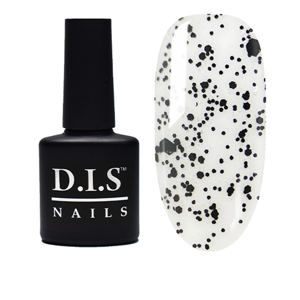 Універсальне фінішне покриття D. I. S Nails УНІВЕРСАЛЬНИЙ TOP FLAKE № 02 (ЧОРНА КРИХТА)