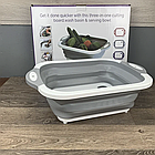 Складна миска 3в1 Chopping Board + Подарунок Аератор-насадка на кран, 2 режими / Дошка кухонна складана, фото 9