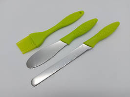Набір кондитерський з 3-х (ніж 23 см + шпатель 17 см + пензлик 17 см)