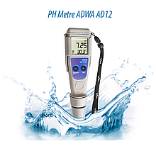 Вологозахищений РН-метр ADWA AD12 (РН від -2,00 до 16,00; РН ± 0.01 pH) АТС, автоматичне калібрування. Угорщина