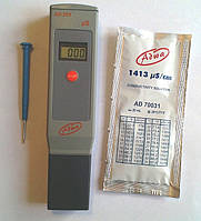 Влагозащищённый кондуктометр ( EC-метр ) Adwa AD203 (0 - 1999 µs/cm) с АТС (Венгрия)