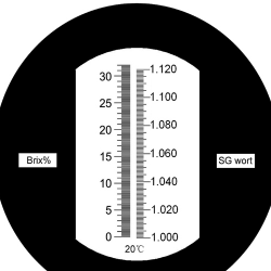 Портативний рефрактометр RSG - 100 ATC Brix (Сахароза від 0 до 32 %) SG (1.000-1.120) ATC - фото 3 - id-p1462073714