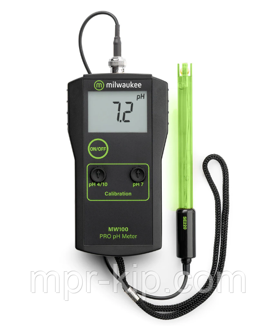 Професійний pH-метр Milwaukee MW100 PRO 0,00 -14,00 pH ±0,2 pH , калібрування ручне, Угорщина, фото 1