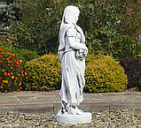 Садова скульптура Богиня зими зі штучного мармуру 83х25x24 см, фото 10