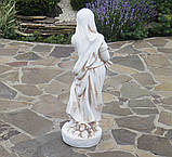 Садова скульптура Богиня зими зі штучного мармуру 83х25x24 см, фото 6
