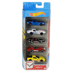 Набір з 5-и базових машинок Hot Wheels