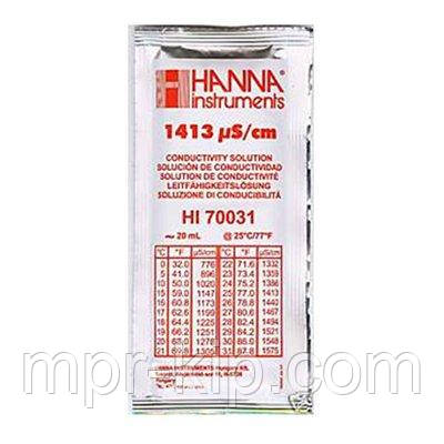 Калибровочный раствор HI70031 1413 µS/cm (мкСм) для кондуктометров HANNA 20мл,Германия - фото 1 - id-p1462074814