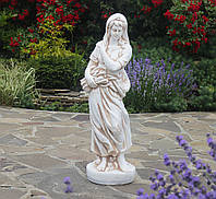 Садовая скульптура Богиня зимы с искусственного мрамора 25x24x83 см Кремовый