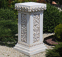 Садовая скульптура Колонна квадратная большая 76х38х38 см Кремовый