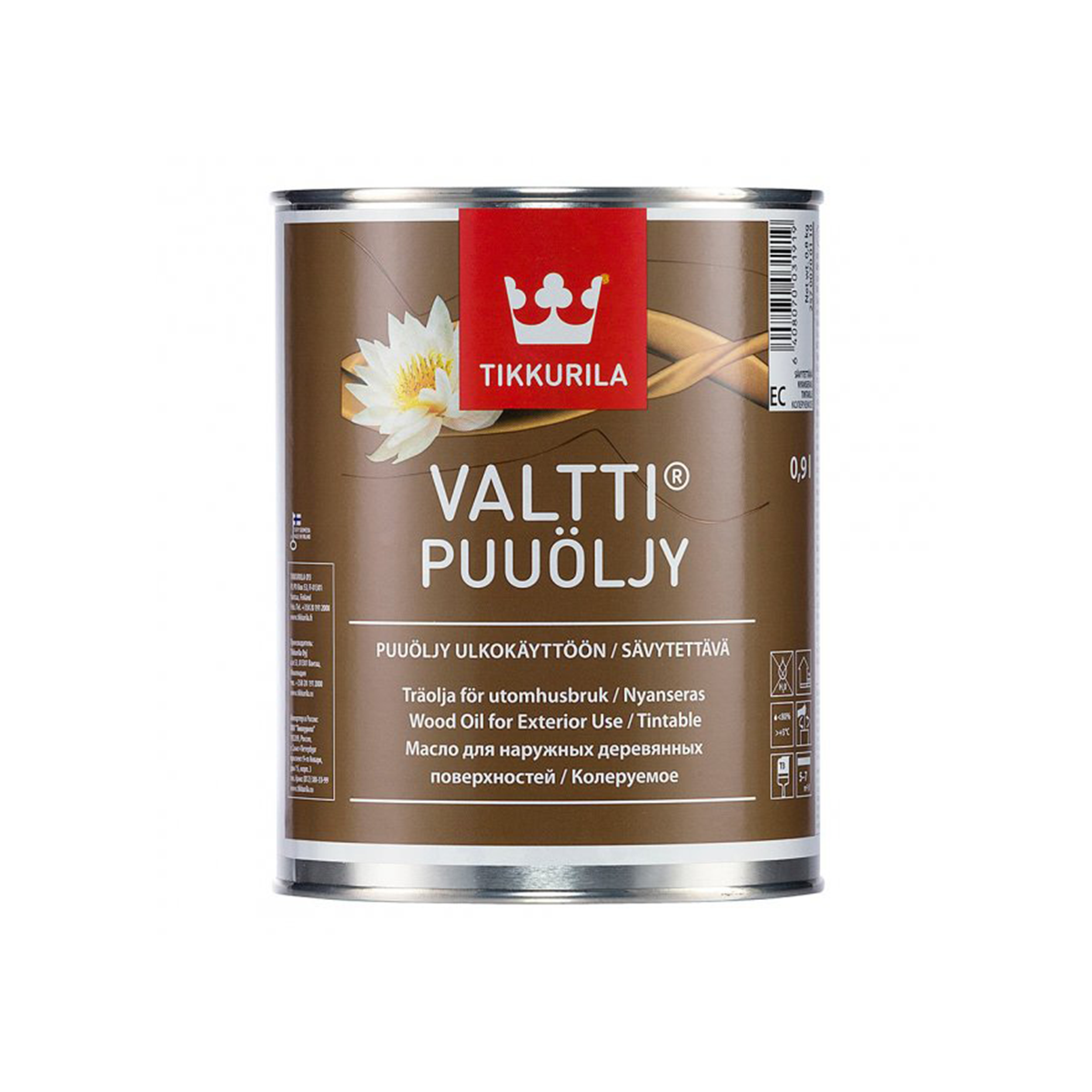 Олія для дерева Tikkurila Valtti Puuoljy напівматовий 0.9 л, фото 1