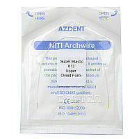 Дуги Azdent SE Niti white, 012, верх, 1шт/уп. Ovoid Form