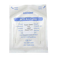 Дуги Azdent SE Niti white, 014, верх, 1шт/уп. Ovoid Form