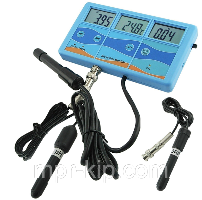 Стаціонарний комбінований монітор РН-027 pH, EC, CF, TDS, Temp - monitor