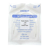 Дуги Azdent SE Niti white, 018, верх, 1шт/уп. Ovoid Form