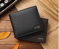 Мужской кожаный черный коричневый кошелек гаманець подкупюрник портмоне из натуральной кожи кожа