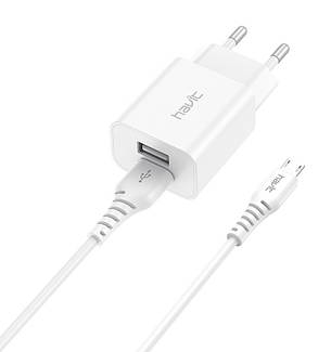 Зарядний пристрій (зарядка) для телефону Havit HV-ST900 2хUSB 2 A Білий, фото 3