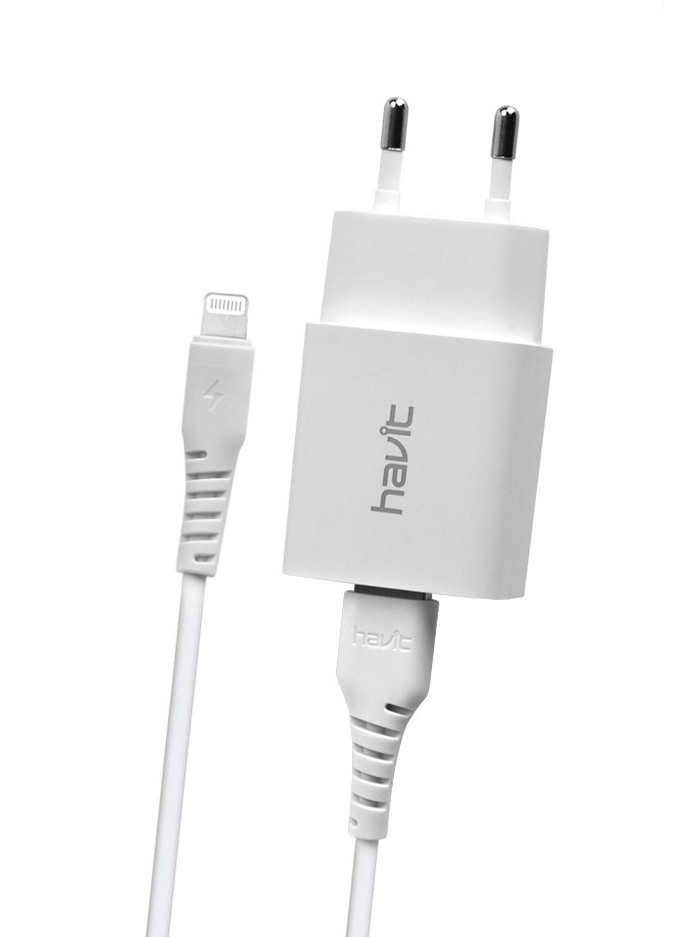 Зарядний пристрій (зарядка) для телефону Havit HV-ST901 2хUSB 2 A Білий