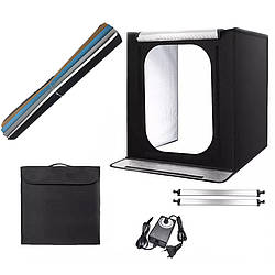 Фотобокс для предметної зйомки розміром 60x60x60 Світловий Фотокуб Складаний лайткуб