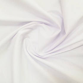 Сорочкова тканина біла котон-поплін, тонкий стрейч