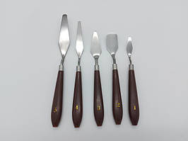 Набір кондитерських шпателів з нержавіючої сталі для крему та декорування тортів 5 штук