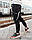 Штани карго чоловічі Scarstrope чорні з білим, фото 4