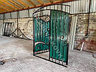 Ковані ворота з встроєнною каліткою і профнастилом, фото 6