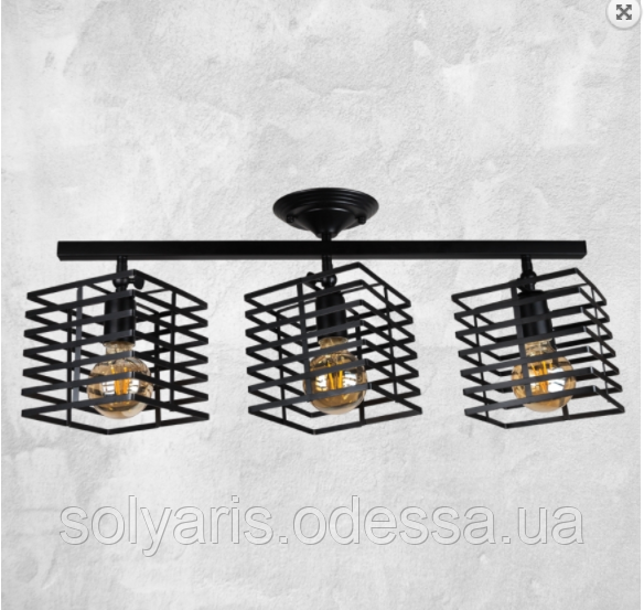 Люстра стельова лофт 756XPR104F-3 BK