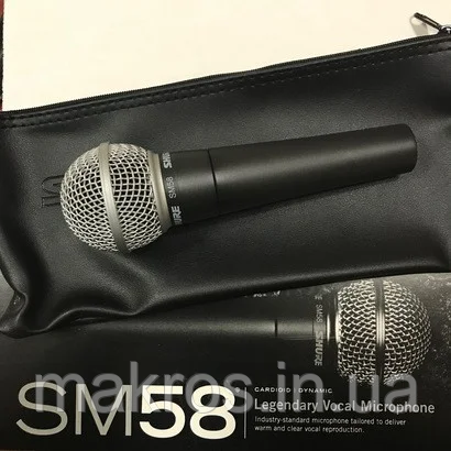 Купить Шнуровой микрофон SHURE SM 58, цена 750 грн — Prom.ua (ID#101234127)
